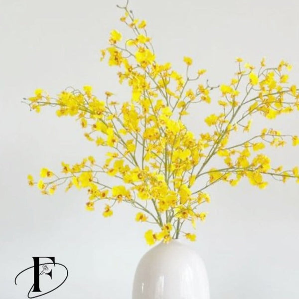 Premium Artificial Dancing Lady Orchid in Yellow | Fake Flower & Orchids