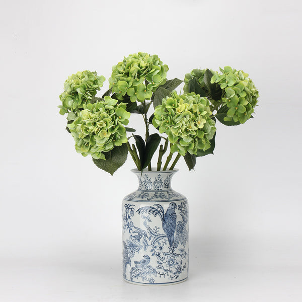 Real Touch Green Hydrangea Premium Artificial Flowers