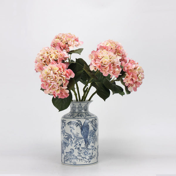 Real Touch Light Pink Hydrangea Premium Artificial Flowers