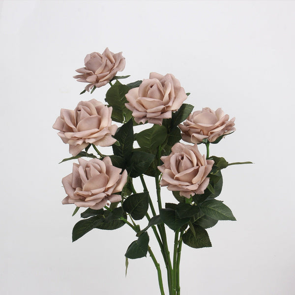 Real Touch Rose Artificial Faux Flower - Dusty Rose